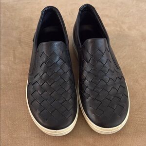 Black Woven Ecco Slip-On Women’s Shoes
